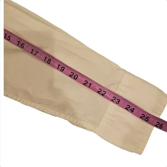 Vintage Red Mens Medium White Button-Up Shirt 100% Cotton Embroidered Front Made - Picture 6 of 7